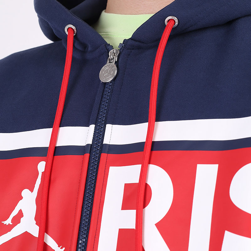 Мужская толстовка Jordan Paris Saint-Germain Fleece Full-Zip (DB6481-410)  - цена, описание, фото 2